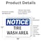 Signmission Tire Wash Area, 18 in W x Rectangle, Vinyl Decal OS-2PACK-NS-D-1218-L-18677 - alternate 5